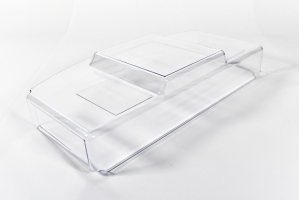Transparent plastic injection